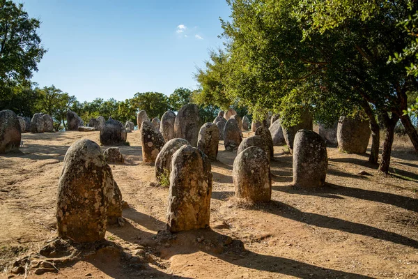 Ebora Megalithica Cromlech Almendres Almendres Cerca Ciudad Evora Alentejo Portugal — Foto de Stock