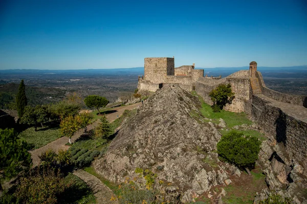 Forte Castelo Marvao Nel Centro Storico Del Villaggio Marvao Sulla — Foto Stock