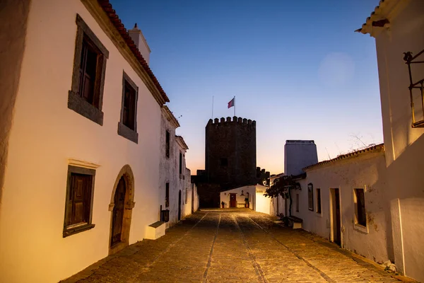 Portekiz Alentejo Daki Monsaraz Köyü Nde Küçük Bir Ara Sokak — Stok fotoğraf