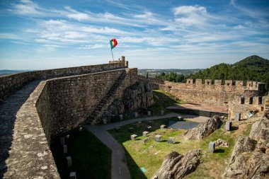Portekiz, Alentejo 'daki eski Alegrete kasabasındaki Castelo. Portekiz, Alegrete, Ekim 2021