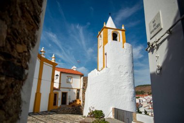 the Capela da Misericordia in the old Town of Alegrete in Alentejo in Portugal.  Portugal, Alegrete, October, 2021 clipart