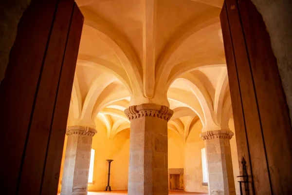 Internal Hall Castelo Evoramonte Village Evoramonte Alentejo Portugal Portugal Evoramonte — Stock Photo, Image