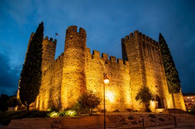 Portekiz, Alentejo 'daki Alter do Chao köyündeki Castelo. Portekiz, Alter do Chao, Ekim 2021