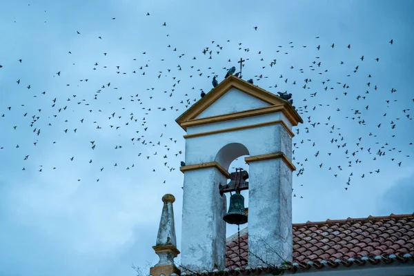 Церковь Деревне Фашду Чао Португальском Городе Алфажо Португалия Мбаппе Чао — стоковое фото