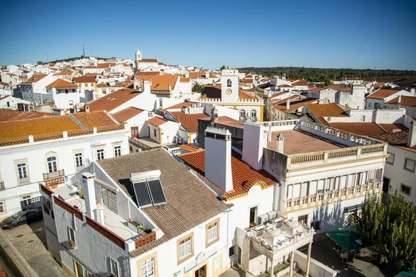 地区议会对葡萄牙Alentejo的Alter Chao村的景色进行了观察 葡萄牙 Alter Chao 2021年10月 — 图库照片