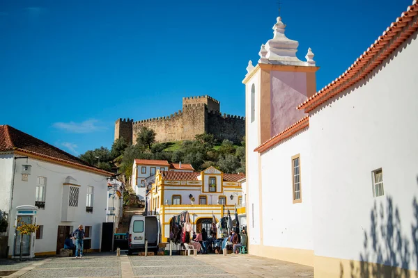 Belver Városa Castelo Belverrel Igreja Nossa Snehora Visitacao Portugáliai Alentejo — Stock Fotó