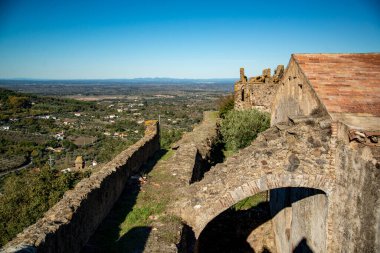 Portekiz, Alentejo 'daki eski Castelo de Vide kasabasındaki Castelo. Portekiz, Castelo de Vide, Ekim 2021