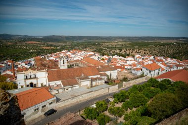 Portekiz 'in Alentejo şehrindeki Moura kasabasında bulunan Convento de Nossa de Senhora do Carmo. Portekiz, Moura, Ekim 2021