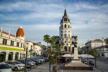 Igreja Matriz de Santo Antonio, Portekiz 'in Alentejo şehrindeki Reguengos de Monsaraz kasabasında. Portekiz, Reguengos de Monsaraz, Ekim 2021