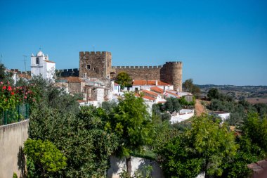 Portekiz, Alentejo 'daki Terena köyündeki Castelo de Terena' da. Portekiz, Terena, Ekim 2021