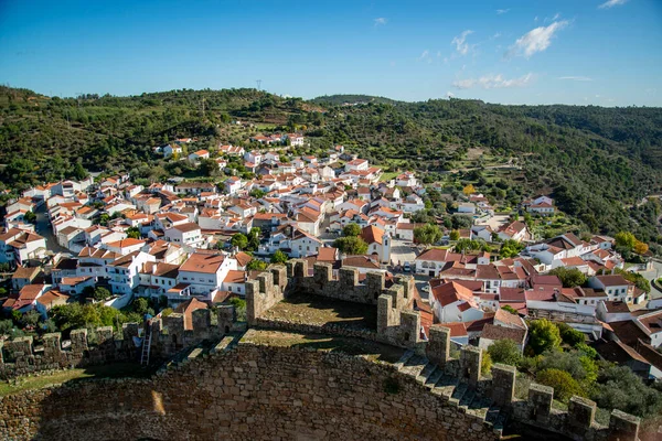 Vista Dal Castelo Belver Con Città Belver Alentejo Portogallo Portogallo — Foto Stock