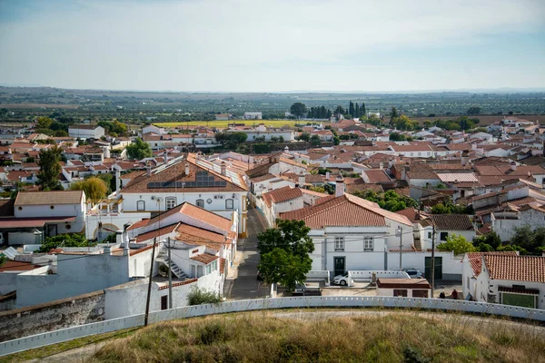 Portekiz Alentejo Daki Castelo Mourao Dan Mourao Kasabasının Manzarası Portekiz — Stok fotoğraf