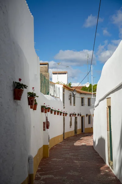 Piccolo Vicolo Nel Castelo Nisa Nel Centro Storico Nisa Alentejo — Foto Stock