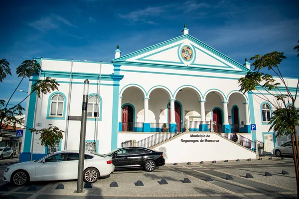 Praça Principal Com Câmara Municipal Cidade Reguengos Monsaraz Alentejo Portugal — Fotografia de Stock