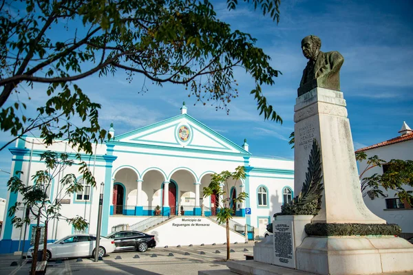 Praça Principal Com Câmara Municipal Cidade Reguengos Monsaraz Alentejo Portugal — Fotografia de Stock