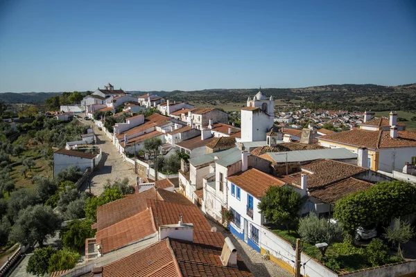 从葡萄牙Alentejo的Terena村的Castelo观看 葡萄牙 Terena 2021年10月 — 图库照片