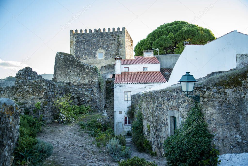 the Castelo in the old Town Castelo de Vide in Alentejo in  Portugal.  Portugal, Castelo de Vide, October, 2021