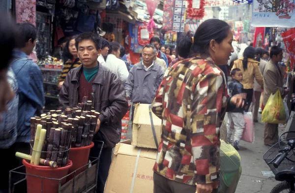 Persone Sulla Città Strada Wuhan Nella Provincia Hubei Cina Cina — Foto Stock