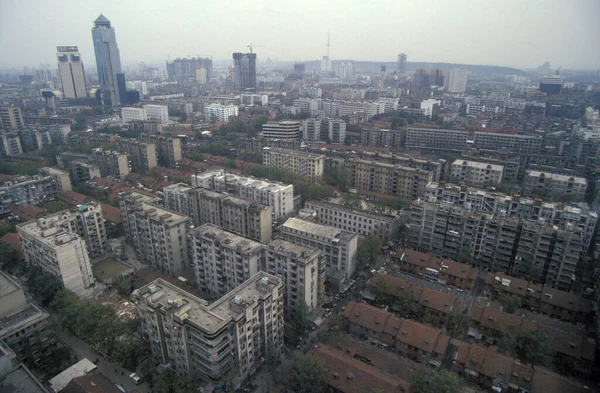 Вид Город Фахан Провинции Хубэй Китае Китай Ухань Ноябрь 1996 — стоковое фото
