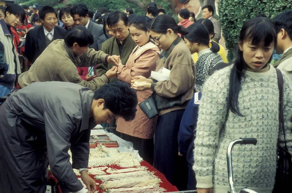 성의카 펜시에 시장이다 China Kaifeng November 1996 — 스톡 사진