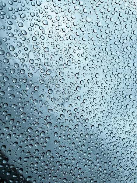 Raindrops Glass Sky — стоковое фото