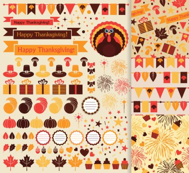 Mutlu Şükran Günleri vektör ayarla