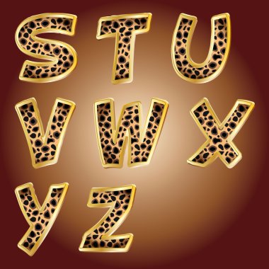 leopar mektuplar. vektör.