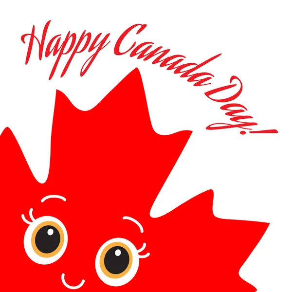 Feliz tarjeta del Día de Canadá. Vector . — Archivo Imágenes Vectoriales