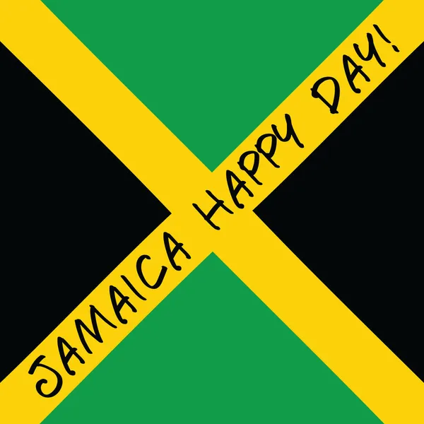 Jamaïque happy day Carte de voeux . — Image vectorielle