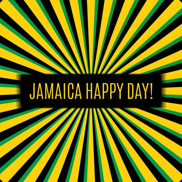 Jamaïque happy day Carte de voeux . — Image vectorielle