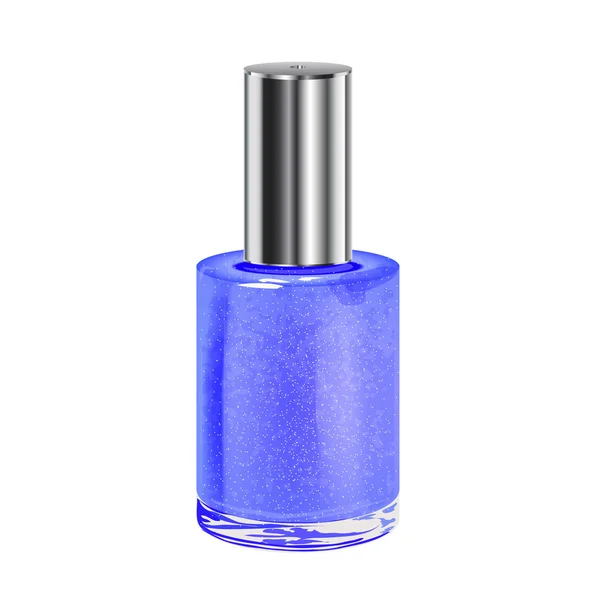 Nagellack med silver cap. Vector-objekt. — Stock vektor