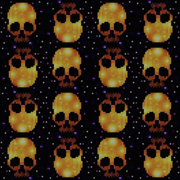 Skull Ornamental Pattern — Stock Vector