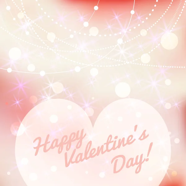 Happy Valentijnsdag belettering wenskaart. vectorillustratie. — Stockvector