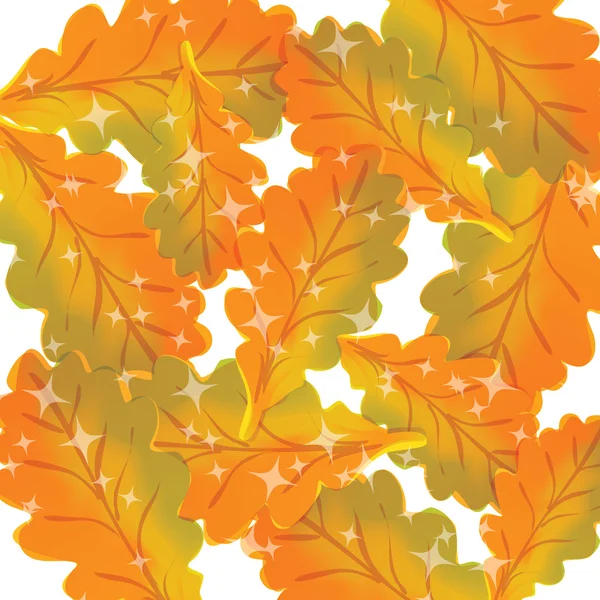 Pattern of autumn leaves Vector — Stock Vector