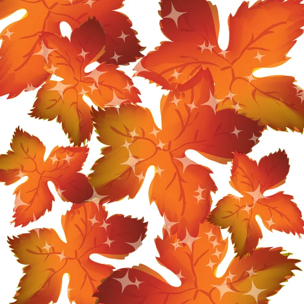 Patroon van de herfst bladeren vector — Stockvector