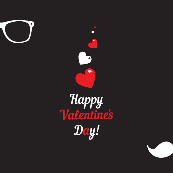 Wenskaart voor hipsters happy valentines day — Stockvector