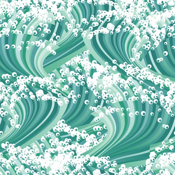 Nahtlose abstrakte handgezeichnete Wellenmuster — Stockvektor