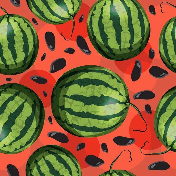 Vattenmelon och frön från vattenmelon. — Stock vektor