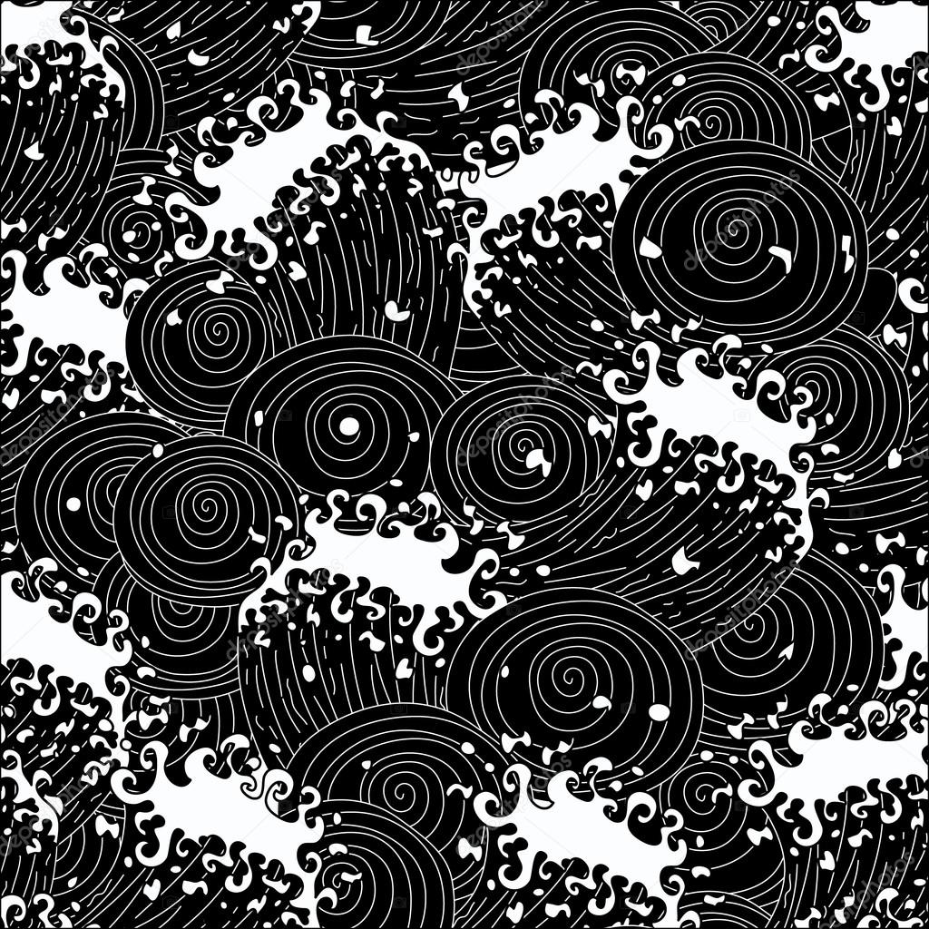 Waves. Seamless pattern.