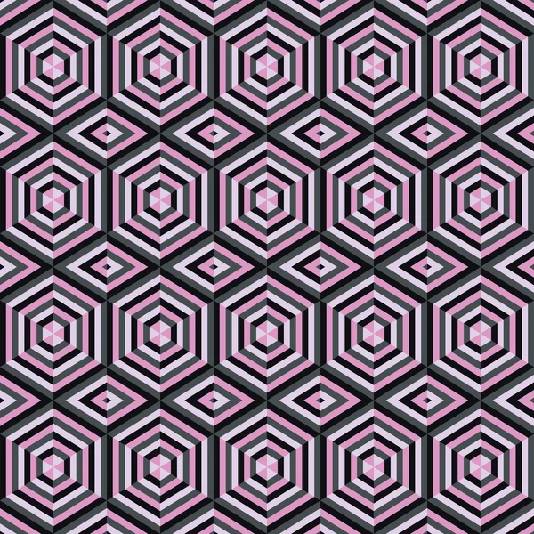 Mosaïque de couleurs différentes, formes géométriques des hexagones . — Image vectorielle
