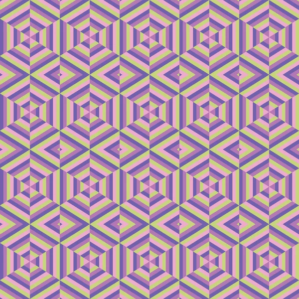 Mosaik verschiedene Farben, geometrische Formen von Sechsecken. — Stockvektor