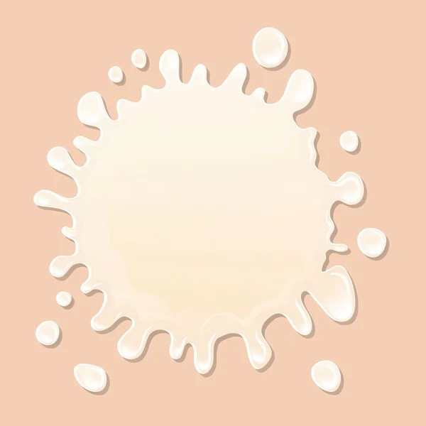 Leche, yogur o crema secante . — Vector de stock