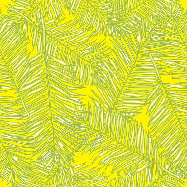 Les feuilles de palmier. Fond vectoriel sans couture. Floral . — Image vectorielle