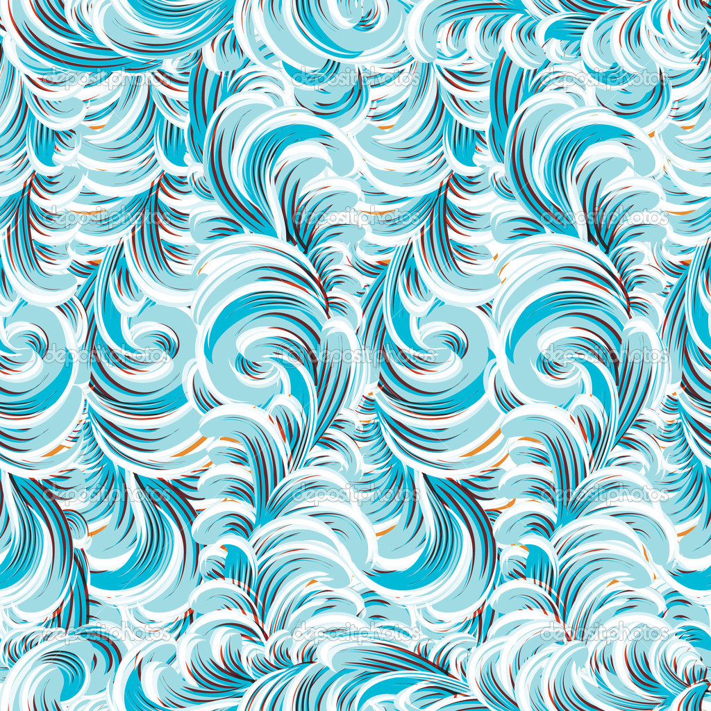 Waves. seamless vector background.