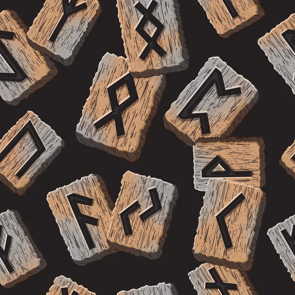 Noorse runen abstract vector achtergrond met sjabloon voor wenskaarten, textiel — Stockvector