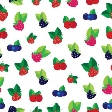 Berry Dikişsiz desen vektör