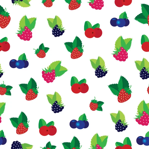 Berry seamless pattern vector — Stock Vector