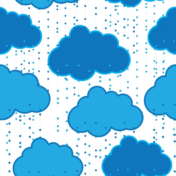 Rain clouds vector seamless background abstract — Stock Vector