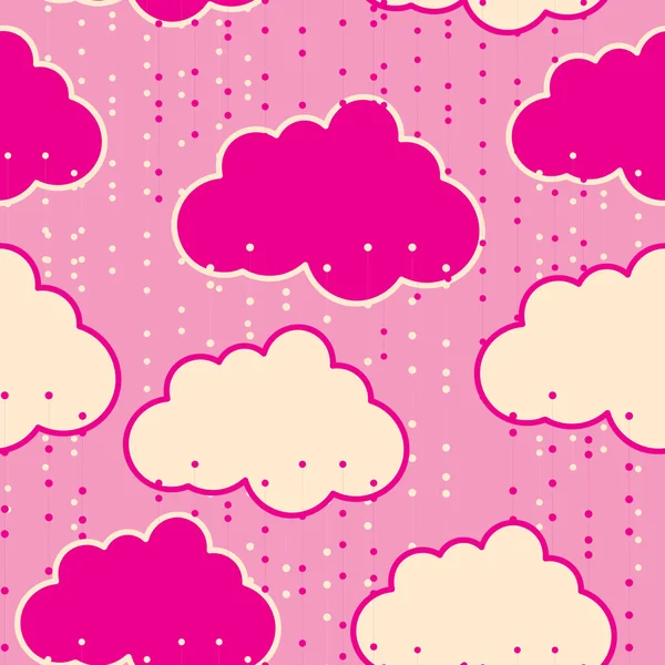 Déšť mraky vektor bezešvé pozadí abstraktní — Stockový vektor