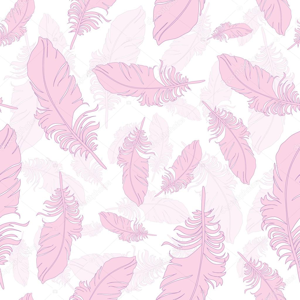 Plumage background seamless pattern vector.